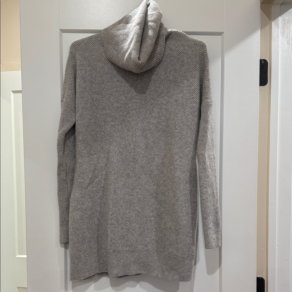 Vince Light Gray Cowl Neck Sweater